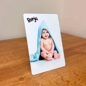 Placa de Aluminio con soporte - 10 x 15 cm