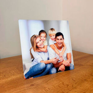 Placa de Aluminio con soporte - 20 x 20 cm